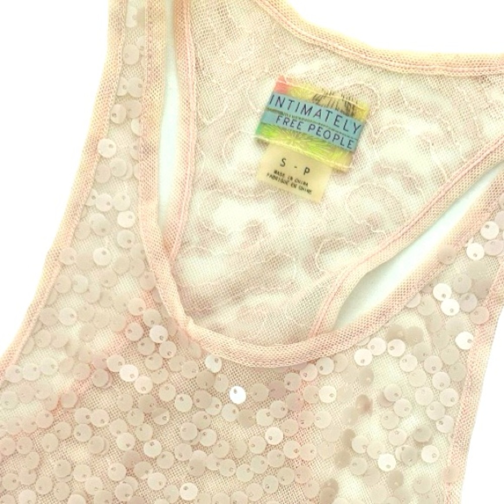 💖NWT Free People Mesh Sequin Tank (S/P)